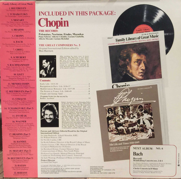 Frédéric Chopin - Polonaises, Nocturne, Etudes, Mazurkas (LP, Album) (Mint (M)) - Image 2
