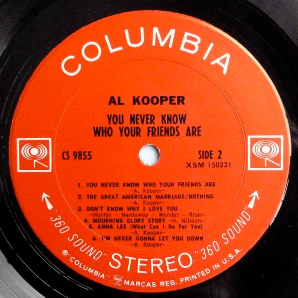 Al Kooper - You Never Know Who Your Friends Are (LP, Album, Pit) (Mint (M)) - Image 5
