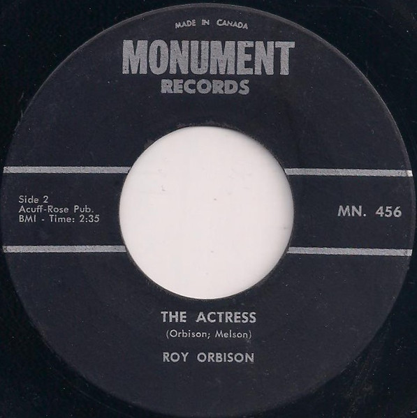 Roy Orbison - Dream Baby / The Actress (7", Single) (Very Good Plus (VG+)) - Image 3
