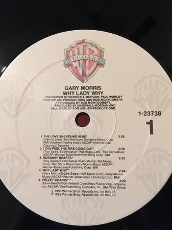 Gary Morris - Why Lady Why (LP, Album) (Mint (M)) - Image 4