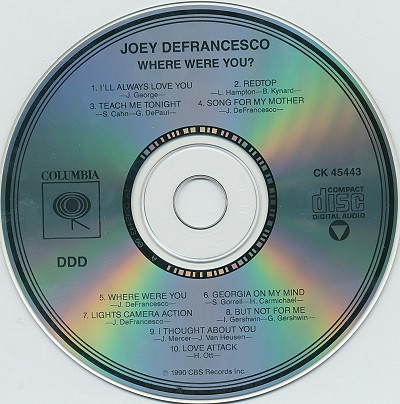 Joey DeFrancesco - Where WERE You? (CD, Album) (Near Mint (NM or M-)) - Image 4