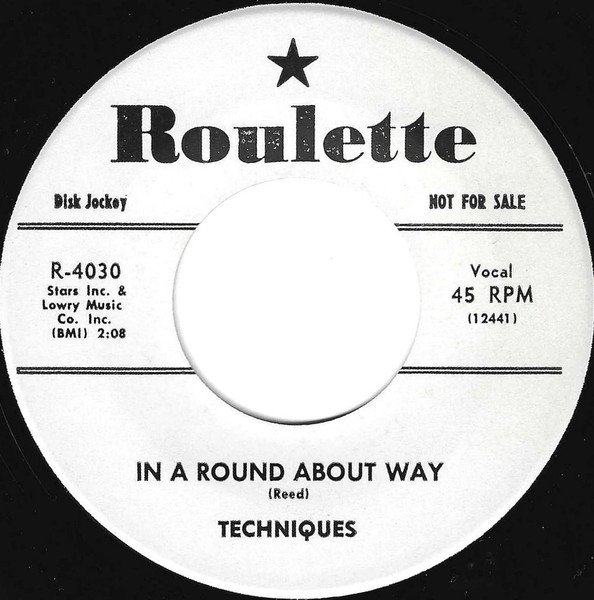 The Techniques (2) - Hey! Little Girl / In A Round About Way (7", Promo) (Near Mint (NM or M-)) - Image 2