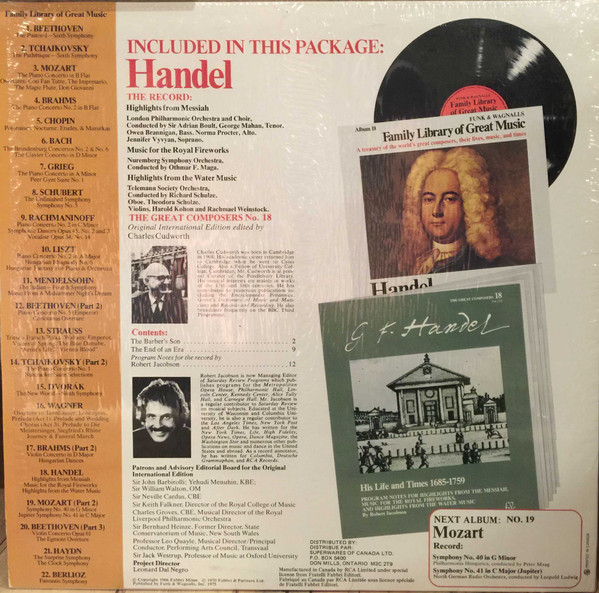 Georg Friedrich Händel - Highlights From Messiah (LP, Comp) (Mint (M)) - Image 2