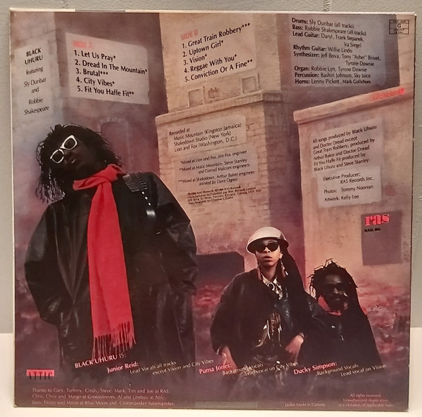 Black Uhuru - Brutal (LP, Album) (Mint (M)) - Image 2