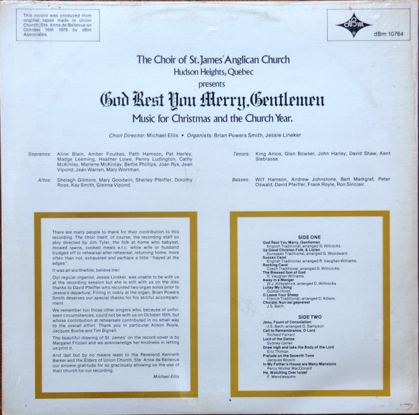 The Choir Of St. James' Anglican Church - God Rest You Merry, Gentlemen (LP, Album) (Mint (M)) - Image 2