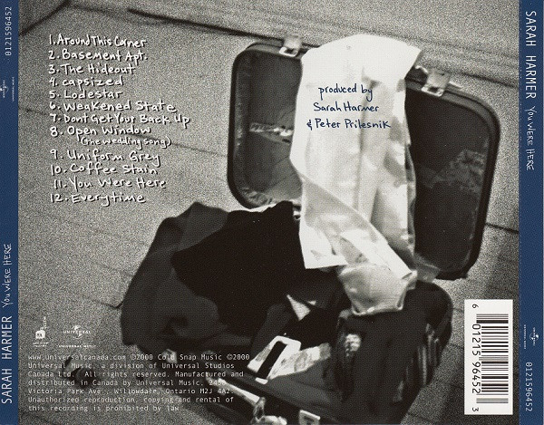 Sarah Harmer - You Were Here (CD, Album) (Near Mint (NM or M-)) - Image 2