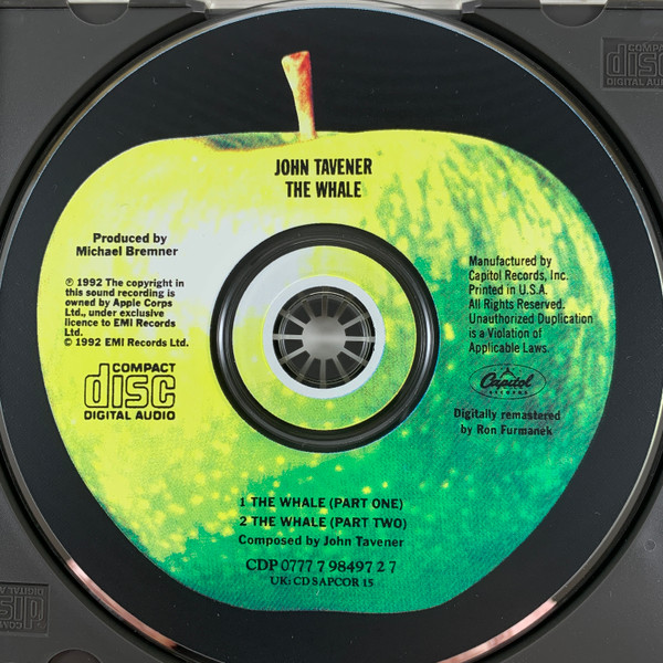 John Tavener - The Whale (CD, Album, RE, RM) (Near Mint (NM or M-)) - Image 3