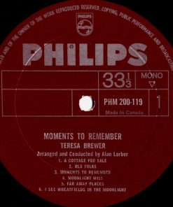 Teresa Brewer - Moments To Remember (LP, Album, Mono) (Mint (M)) - Image 3