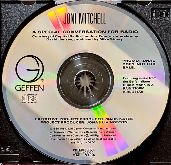 Joni Mitchell - A Special Conversation For Radio (CD, Promo, Transcription) (Near Mint (NM or M-)) - Image 3