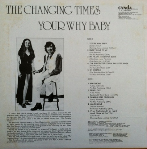 The Changing Times (3) - You're Why Baby (LP, Album) (Mint (M)) - Image 2