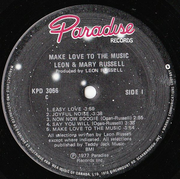 Leon & Mary Russell - Make Love To The Music (LP, Album) (Mint (M)) - Image 3
