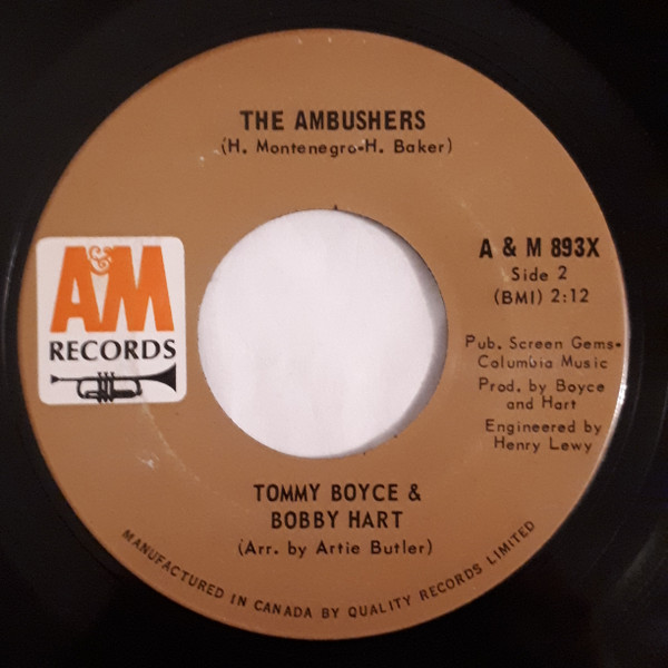 Boyce & Hart - I Wonder What She's Doing Tonight? (7", Single) (Near Mint (NM or M-)) - Image 2