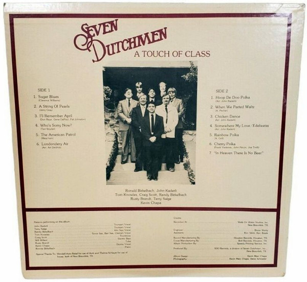 The Seven Dutchman Orchestra - A Touch Of Class (LP) (Mint (M)) - Image 2