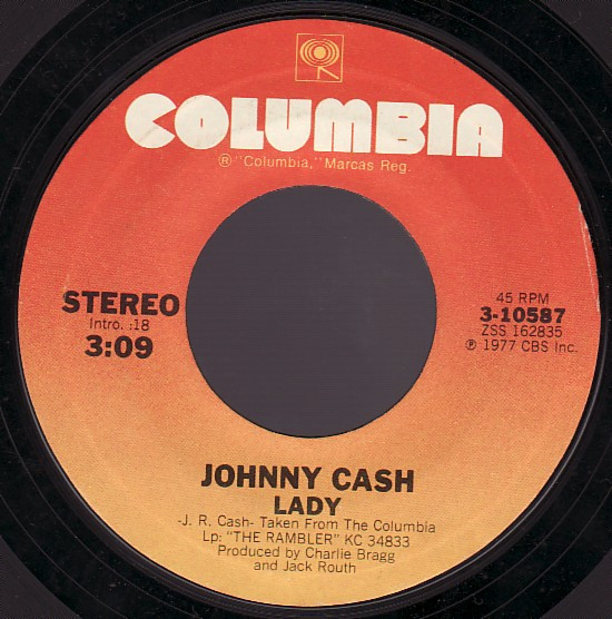 Johnny Cash - Lady (7", Single) (Very Good Plus (VG+))