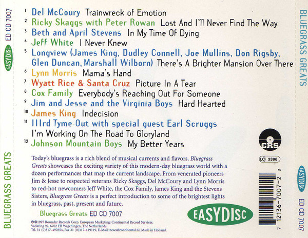 Various - Bluegrass Greats (CD, Comp) (Near Mint (NM or M-)) - Image 2