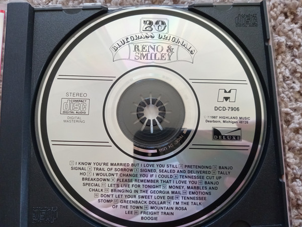 Reno And Smiley - 20 Bluegrass Originals (CD, Comp) (Near Mint (NM or M-)) - Image 4