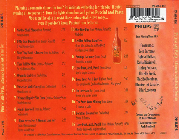 Various - Puccini And Pasta - A Romantic Italian Feast For Your Ears (CD, Comp, Club) (Near Mint (NM or M-)) - Image 5