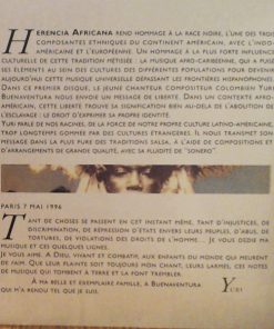 Alternative view of Yuri Buenaventura - Herencia Africana (CD, Album) (Near Mint (NM or M-))