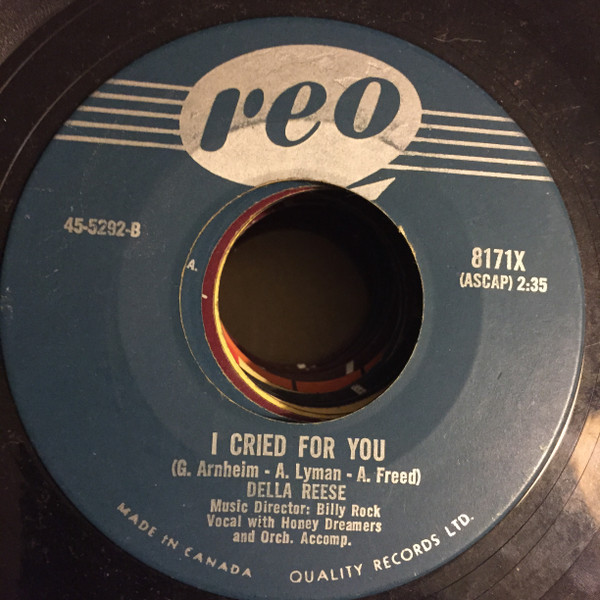 Della Reese - And That Reminds Me / I Cried For You (7") (Near Mint (NM or M-)) - Image 2