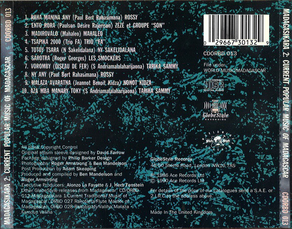 Various - Madagasikara Two (Current Popular Music Of Madagascar) (CD, Comp) (Mint (M)) - Image 2