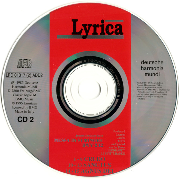 Johann Sebastian Bach – Gustav Leonhardt, La Petite Bande - Messa In Si Minore BWV 232 (2xCD, Album, RE) (Near Mint (NM or M-)) - Image 5