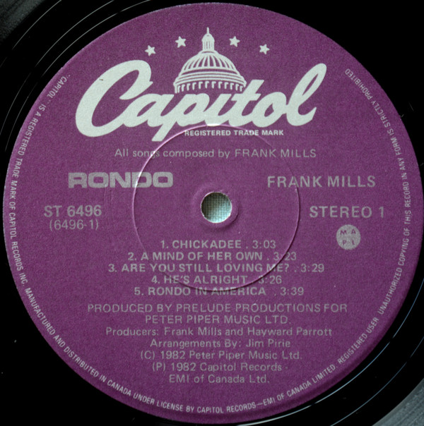 Frank Mills - Rondo (LP) (Mint (M)) - Image 3