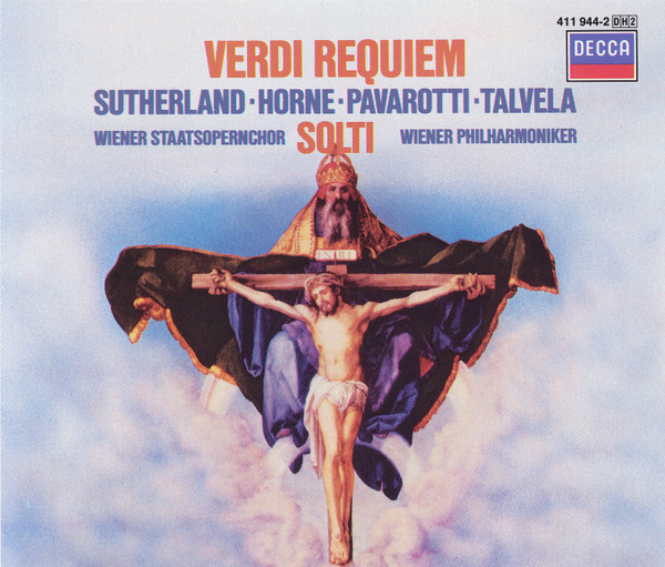 Giuseppe Verdi - Joan Sutherland, Marilyn Horne, Luciano Pavarotti, Martti Talvela, Wiener Staatsopernchor, Wiener Philharmoniker, Georg Solti - Requiem (2xCD, Album, RE, RP) (Mint (M))