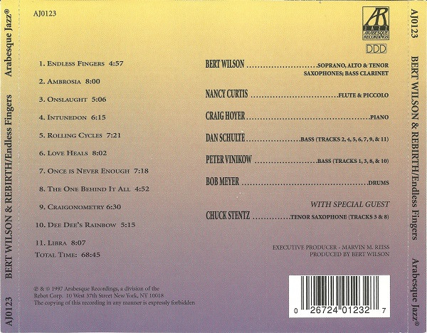Bert Wilson & Rebirth - Endless Fingers (CD, Album) (Near Mint (NM or M-)) - Image 2
