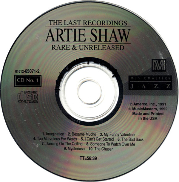 Artie Shaw - The Last Recordings Rare & Unreleased (2xCD, Comp) (Near Mint (NM or M-)) - Image 3