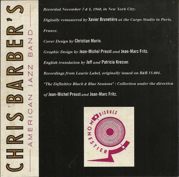 Chris Barber's American Jazz Band With Sidney De Paris - Chris Barber's American Jazz Band With Sidney De Paris (CD, RE) (Near Mint (NM or M-)) - Image 2