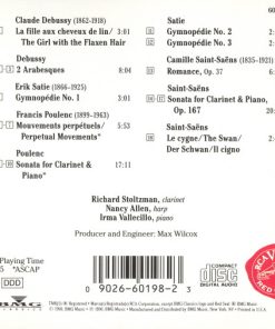 Richard Stoltzman, Nancy Allen (2), Irma Vallecillo • Claude Debussy, Francis Poulenc, Camille Saint-Saëns, Erik Satie - Romance (CD, Album) (Near Mint (NM or M-)) - Image 4