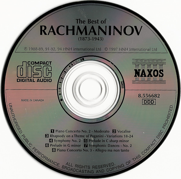 Sergei Vasilyevich Rachmaninoff - The Best Of Rachmaninov (CD, Comp) (Near Mint (NM or M-)) - Image 3
