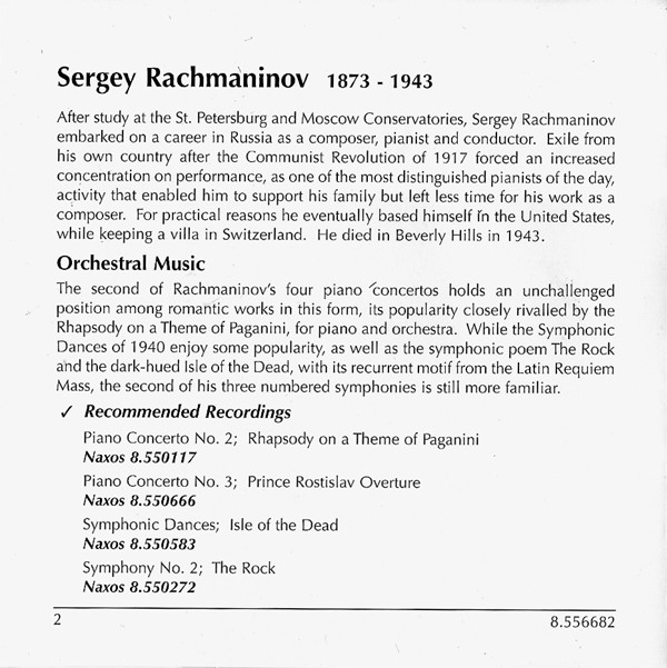 Sergei Vasilyevich Rachmaninoff - The Best Of Rachmaninov (CD, Comp) (Near Mint (NM or M-)) - Image 4
