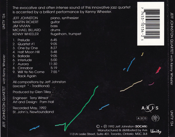 Jeff Johnston Quartet With Kenny Wheeler - Jeff Johnston Quartet With Kenny Wheeler (CD, Album) (Near Mint (NM or M-)) - Image 2