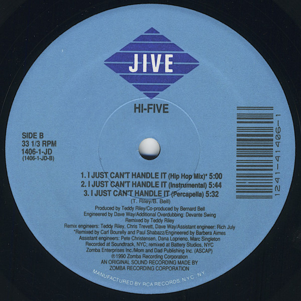 Hi-Five - I Just Can't Handle It (12") (Mint (M)) - Image 5