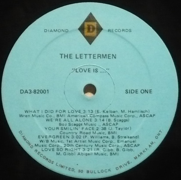 The Lettermen - Love Is... (LP, Album) (Mint (M)) - Image 2