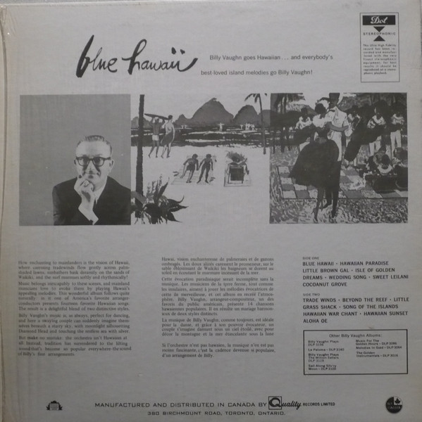 Billy Vaughn And His Orchestra - Blue Hawaii (LP, Album) (Mint (M)) - Image 2