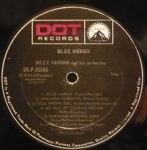 Billy Vaughn And His Orchestra - Blue Hawaii (LP, Album) (Mint (M)) - Image 3