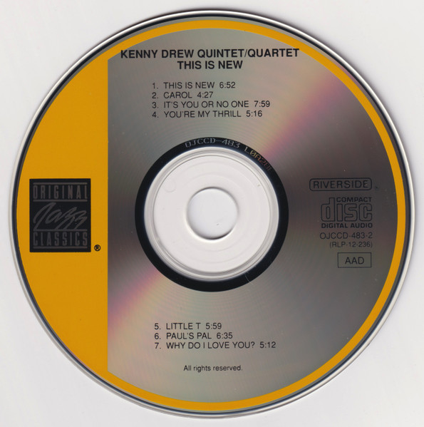 Kenny Drew Quintet / Kenny Drew Quartet - This Is New (CD, Album, RE, RM) (Near Mint (NM or M-)) - Image 3