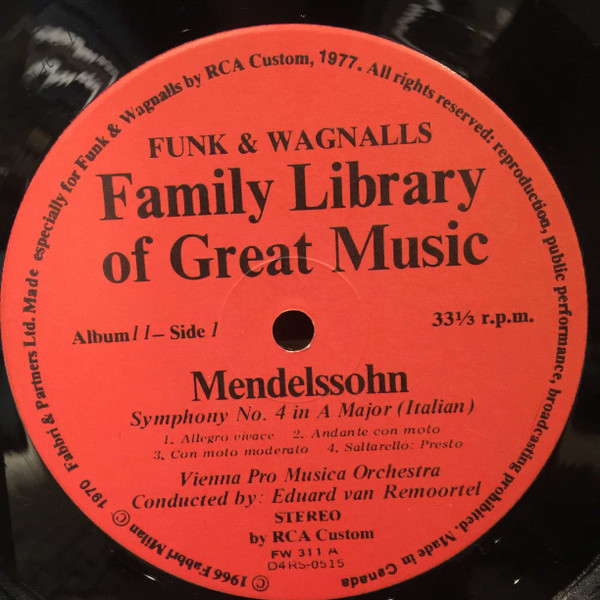 Felix Mendelssohn-Bartholdy - The Italian - Fourth Symphony / Music From A Midsummer Night's Dream (LP, Album) (Mint (M)) - Image 2
