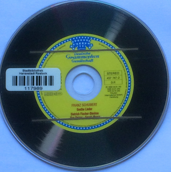 Franz Schubert - Johann Wolfgang von Goethe, Dietrich Fischer-Dieskau / Jörg Demus, Gerald Moore - Schubert: Goethe Lieder (CD, Comp, RM, Uni) (Near Mint (NM or M-)) - Image 4