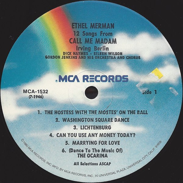 Ethel Merman - 12 Songs From Call Me Madam (LP, Album, RE, RP) (Mint (M)) - Image 3