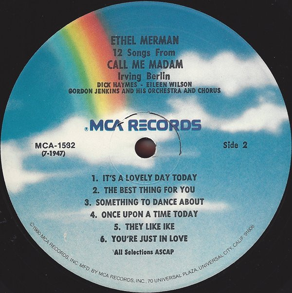 Ethel Merman - 12 Songs From Call Me Madam (LP, Album, RE, RP) (Mint (M)) - Image 4