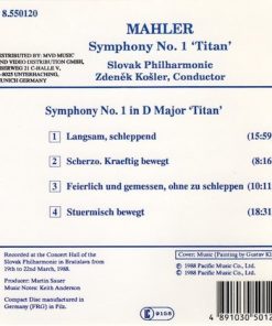 Alternative view of Gustav Mahler, Slovak Philharmonic Orchestra, Zdeněk Košler -  Symphony No. 1 "Titan"  (CD, Album, RE) (Near Mint (NM or M-))