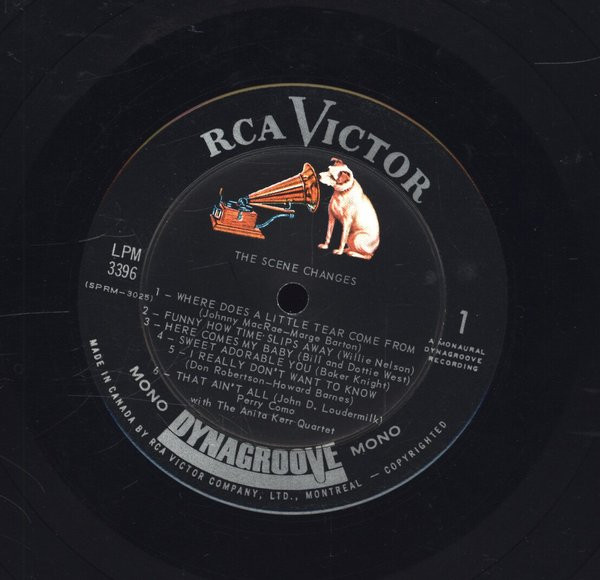 Perry Como With The Anita Kerr Quartet - The Scene Changes (LP, Mono) (Mint (M)) - Image 3