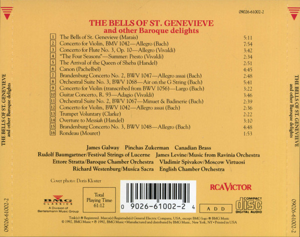 Various - The Bells Of St. Genevieve And Other Baroque Delights (CD, Comp) (Near Mint (NM or M-)) - Image 2