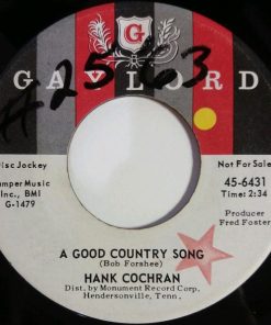 Hank Cochran - A Good Country Song (7", Single) (Very Good (VG))
