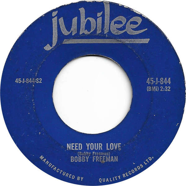 Bobby Freeman - Shame On You Miss Johnson (7", Single) (Near Mint (NM or M-)) - Image 2