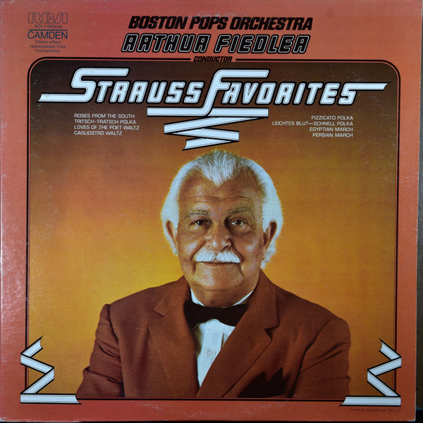 Boston Pops Orchestra, Arthur Fiedler - Strauss Favorites (LP, RE, RM) (Mint (M))