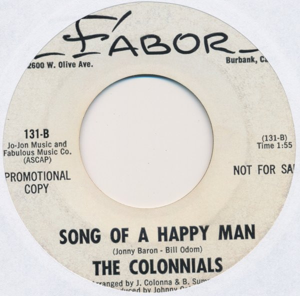 The Colonnials - Lazy Mississippi (7", Single, Promo) (Very Good Plus (VG+)) - Image 2